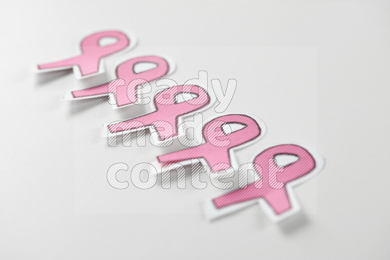 Cancer awareness signs on white background