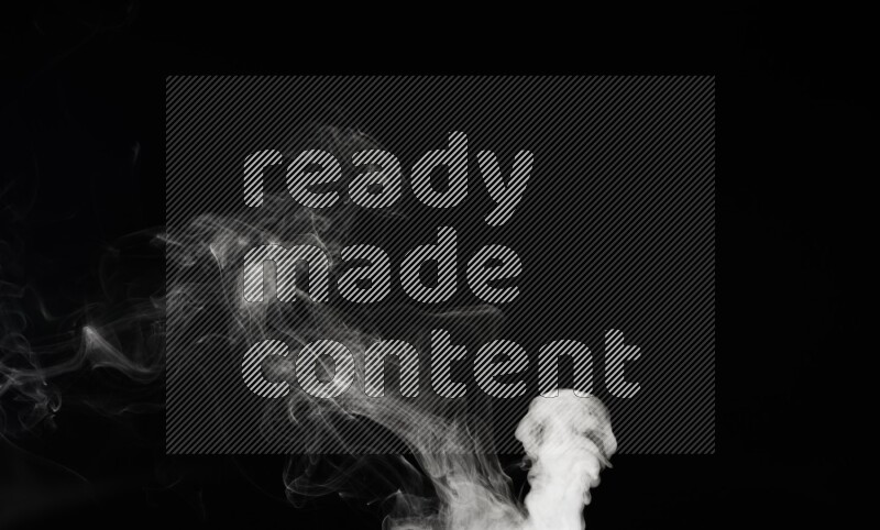 irregular white smoke on black background.