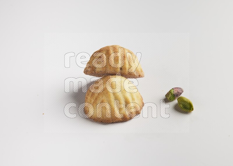 Two Pieces of Maamoul direct on white background