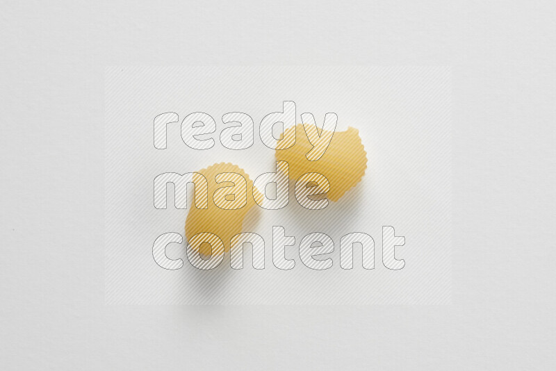 Pipe pasta on white background