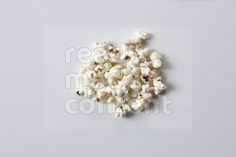 Popcorn snacks on white background