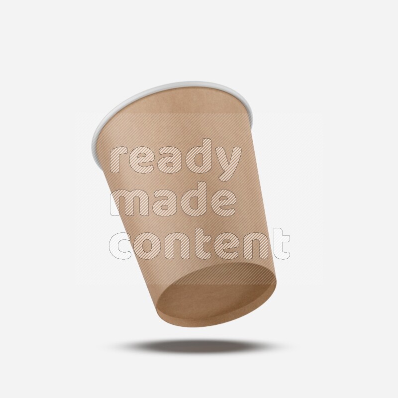 Matte paper cup mockup isolated on white background 3d rendering