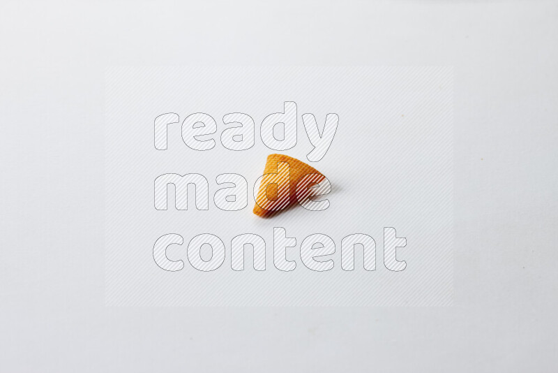 Assorted snacks on white background