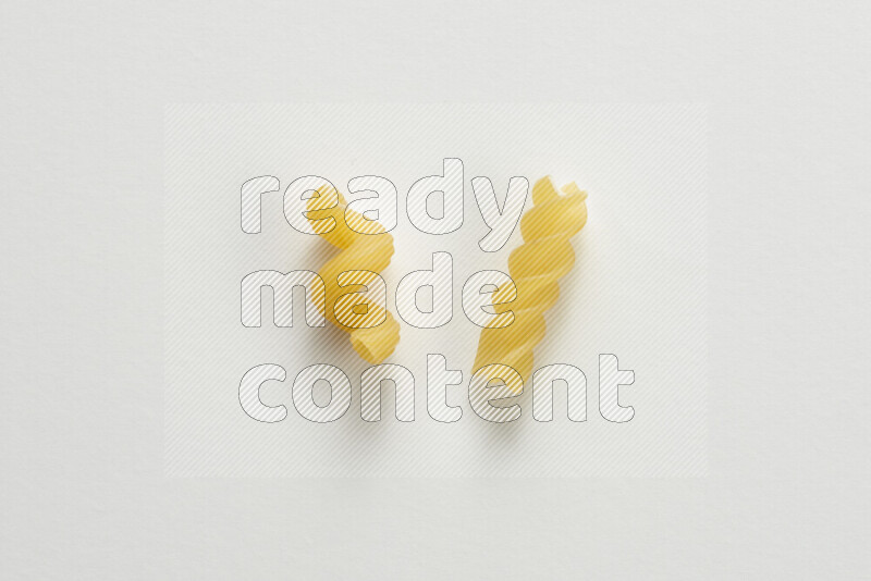 Different pasta types on white background