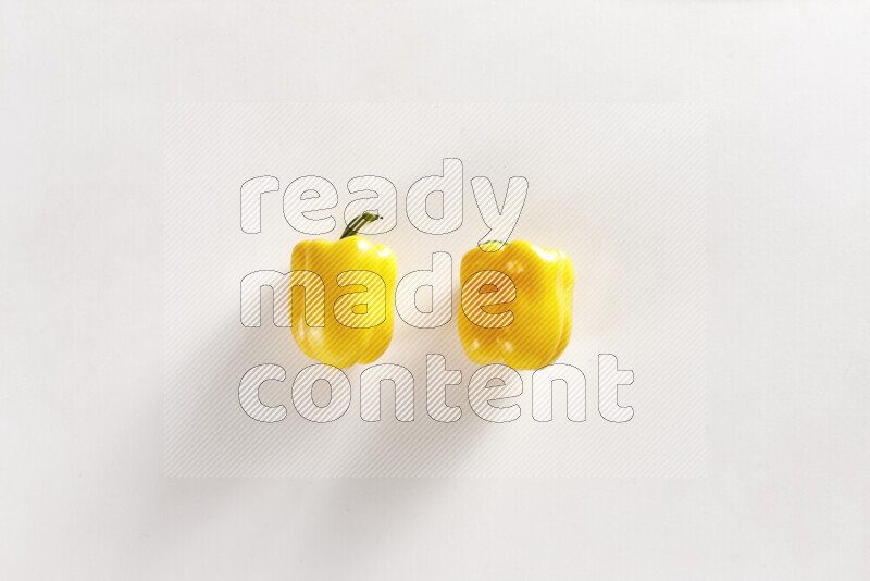 Yellow bell pepper on white background