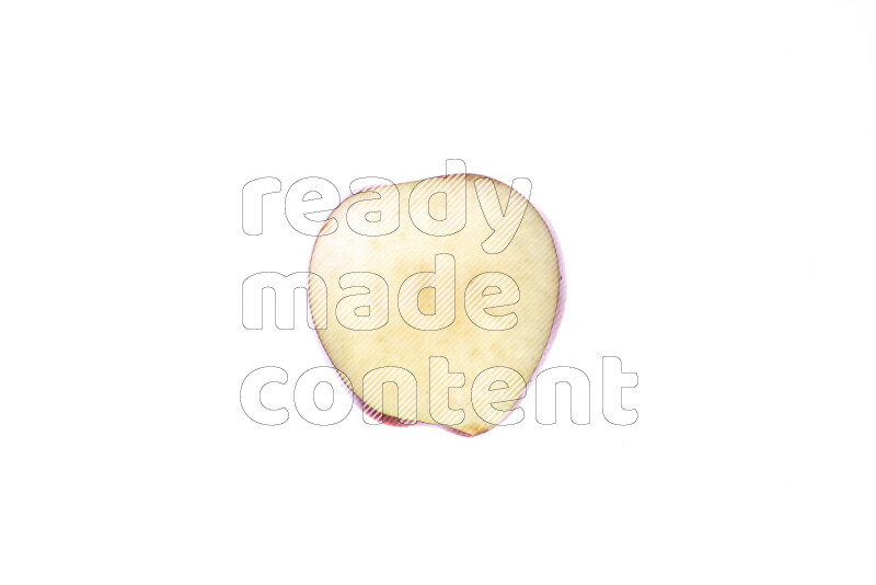 Apple slices on illuminated white background