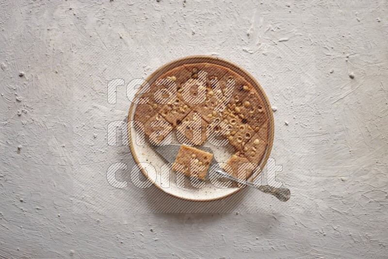 Basbousa in a light setup