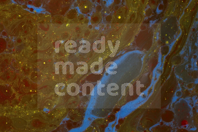 تظهر الصورة أشكال مختلفة من تداخلات اللون الأحمر والأزرق والأصفر