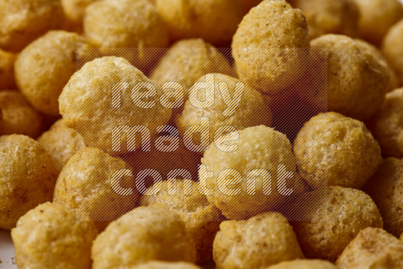 Puffs snacks on white background