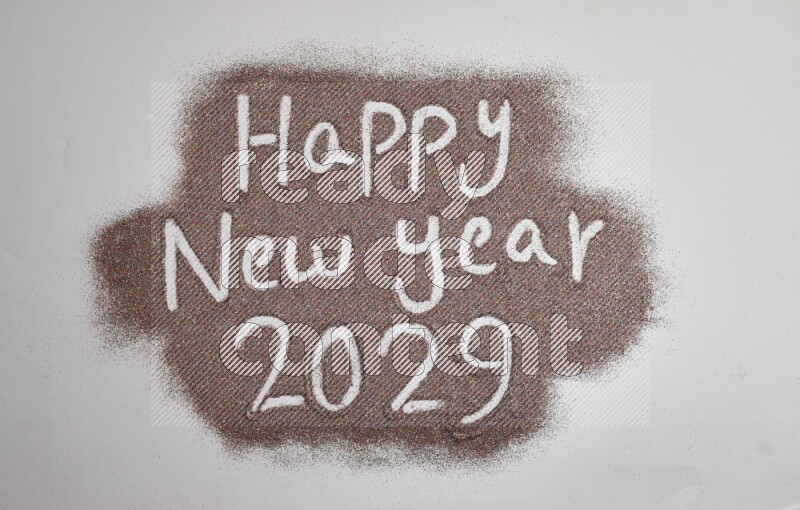 A sentence written with glitter on grey background