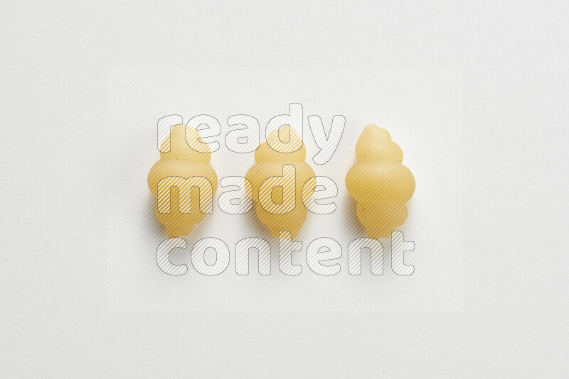 Snails pasta on white background