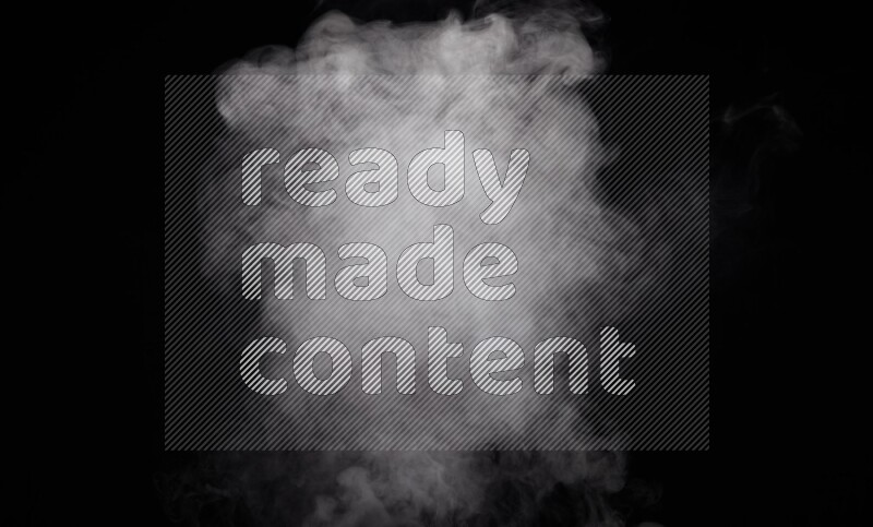 irregular white smoke on black background.