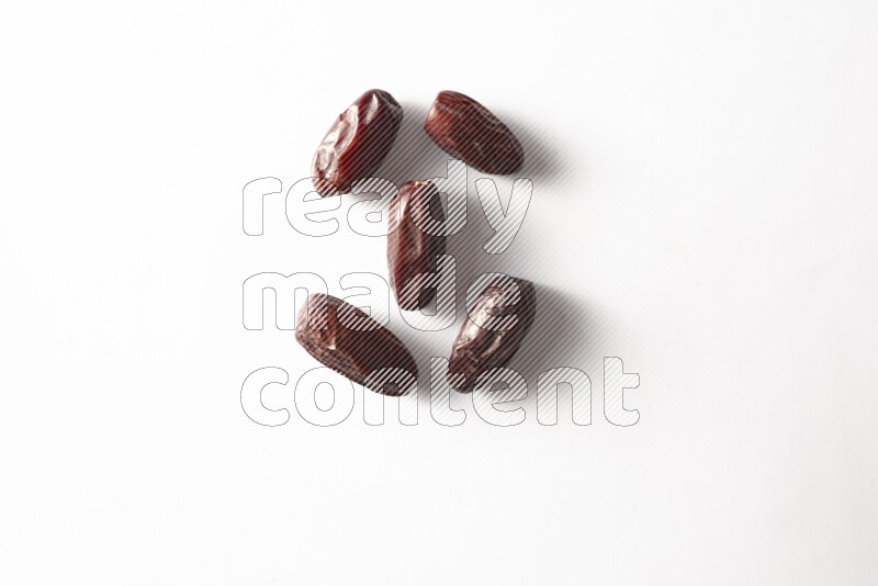 Dates on white background