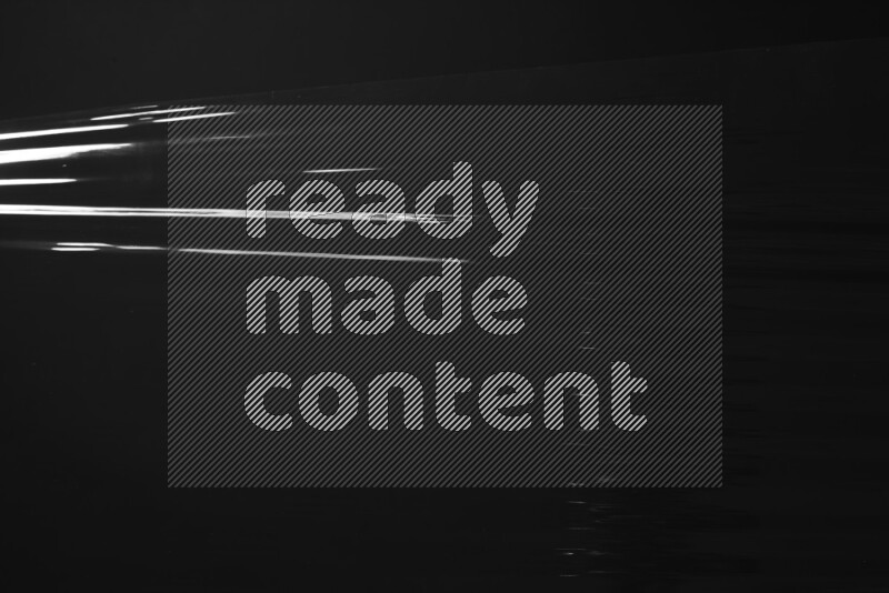 Plastic wrap texture on black background
