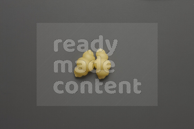 معكرونة قواقع علي خلفية رمادية