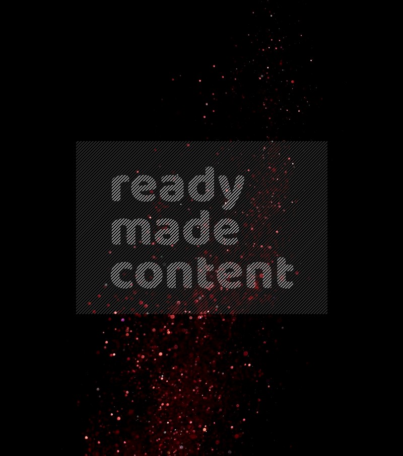 Red glitter powder isolated on black background