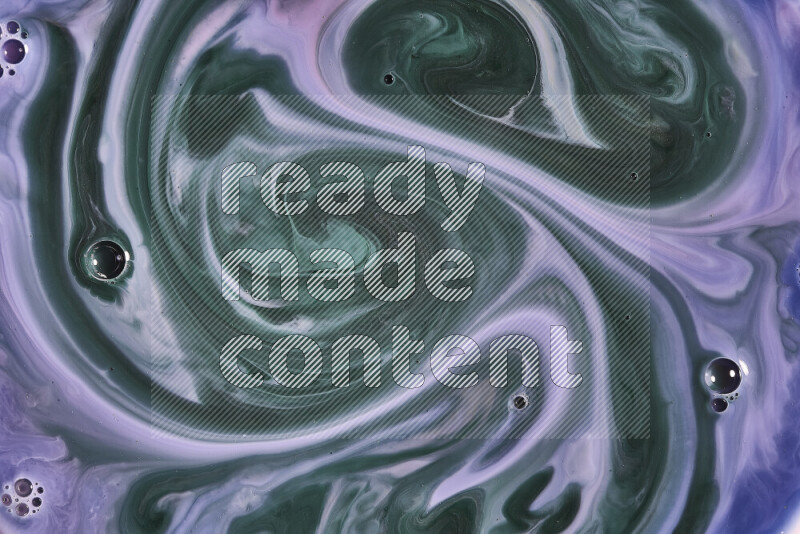 A close-up of abstract swirling patterns in blue, pink and green
