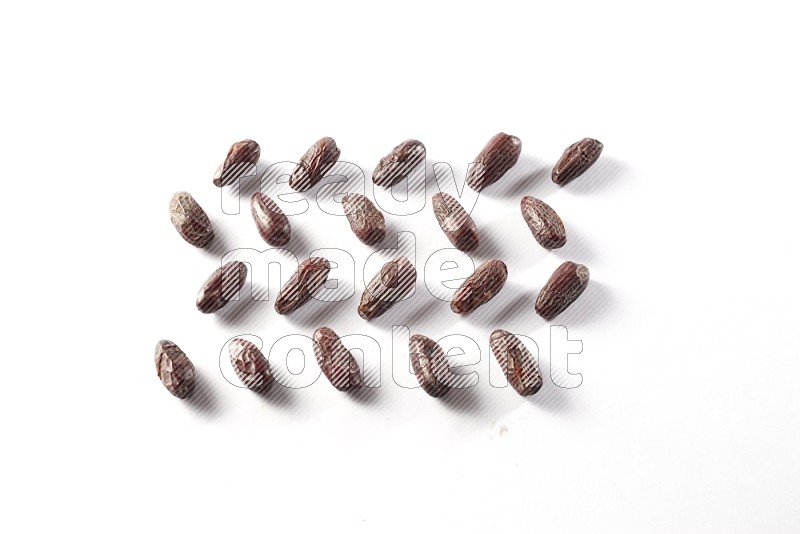 Dates on white background