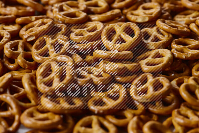 Pretzels snacks on white background