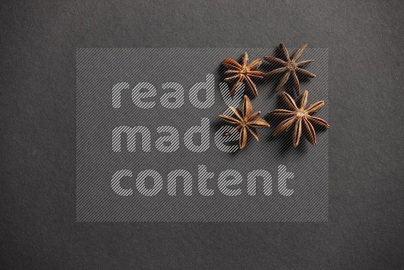 Star Anise on a black background