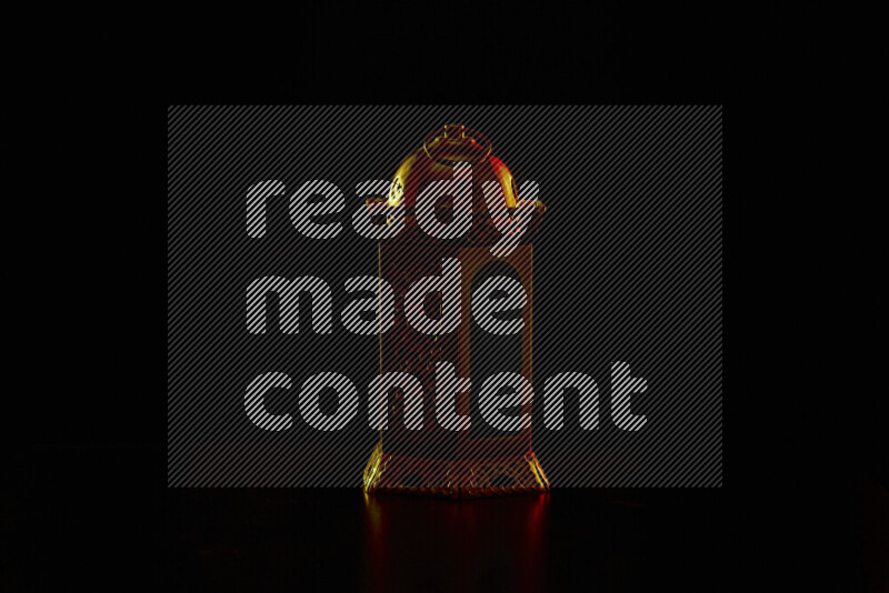 Ramadan lanterns with colored rim light against black background