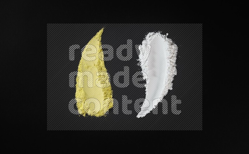 Multicolored powder strokes on black background