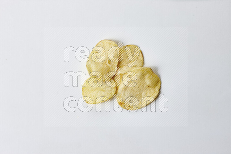 Chips snacks on white background