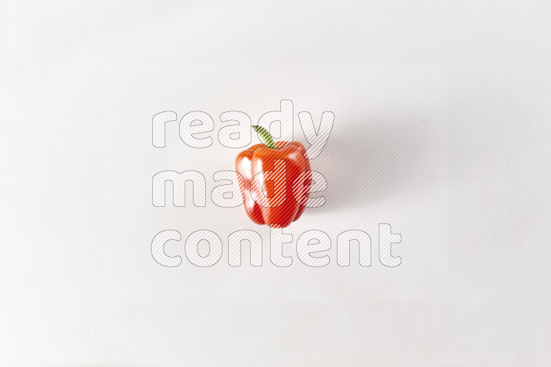 Red bell pepper on white background