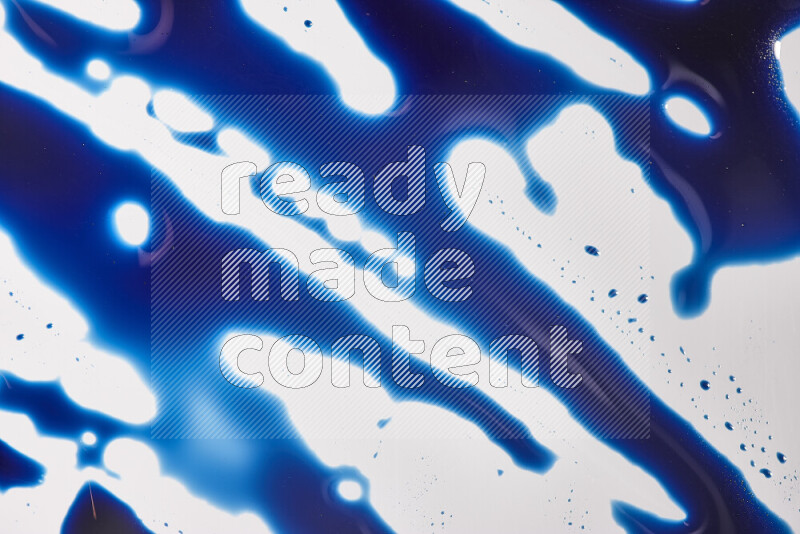 Close-ups of abstract blue paint texture in different shapes