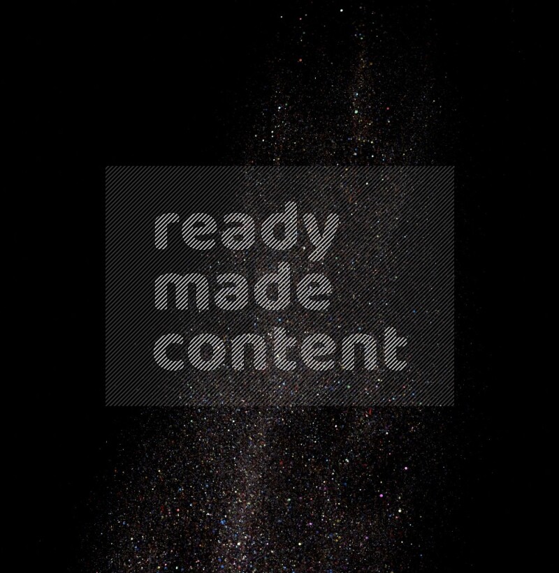 Multicolored glitter powder isolated on black background