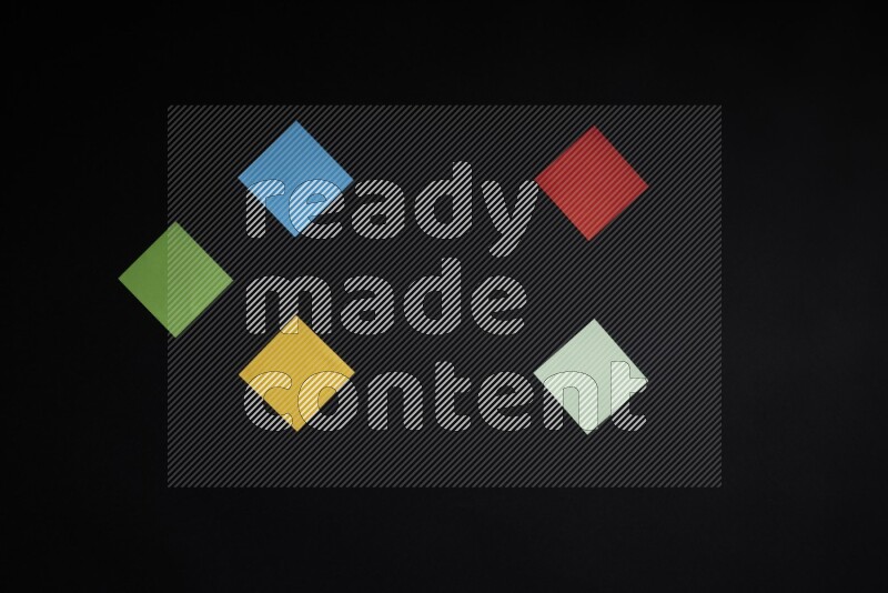 Colored notes on black background