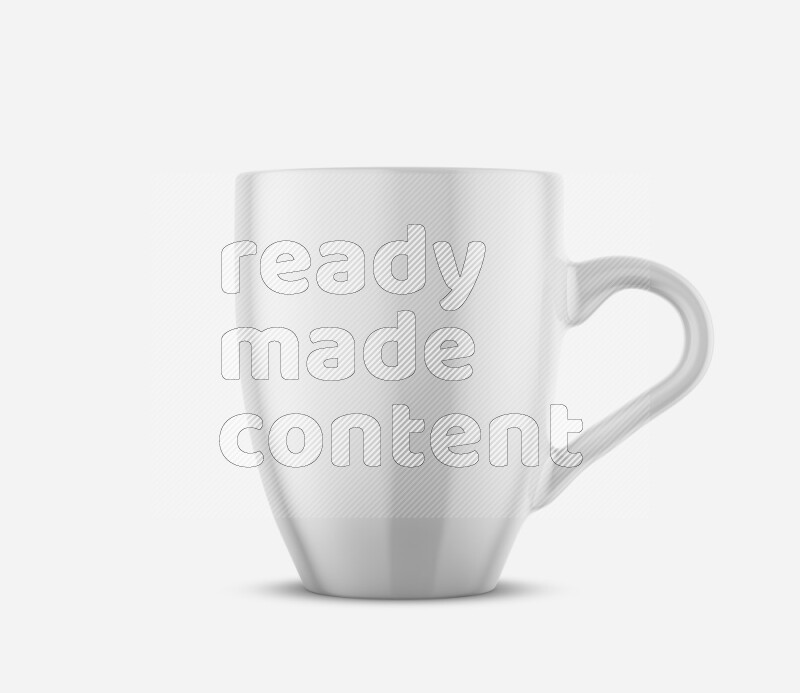 Ceramic glossy mug mockup isolated on white background 3d rendering