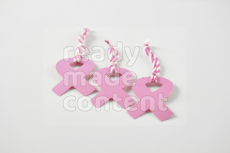 Cancer awareness signs on white background