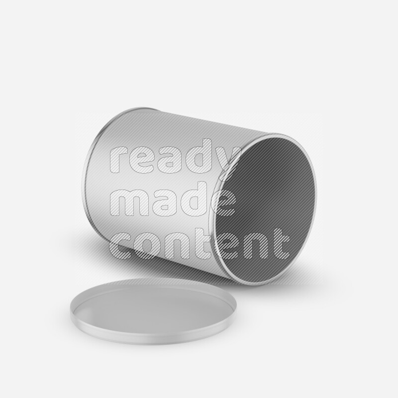 Small paper tube mockup with glossy label and plastic cap isolated on white background 3d rendering