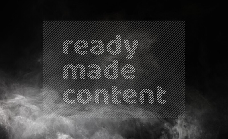 irregular white smoke on black background.