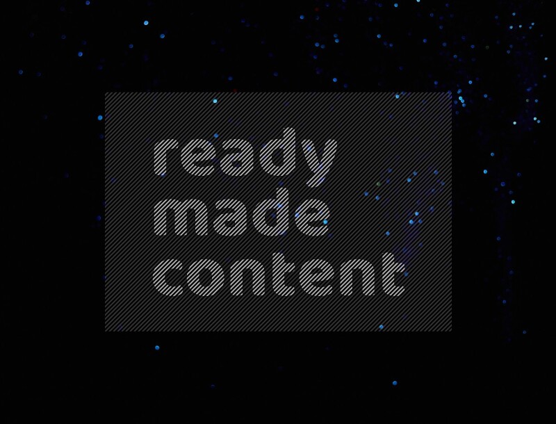 Blue glitter powder isolated on black background