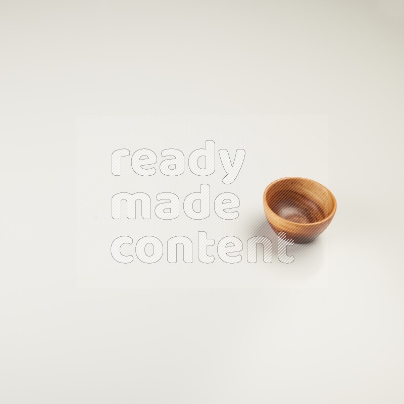 Wooden bowl on white background