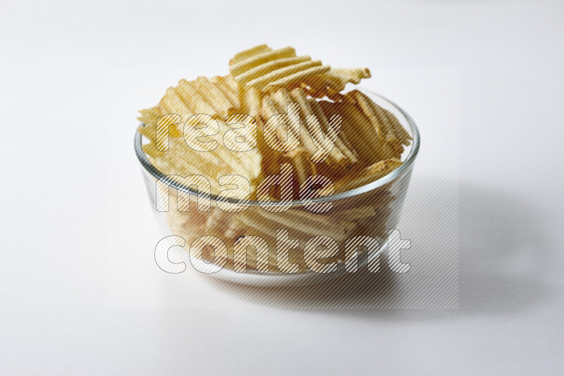 Chips snacks on white background
