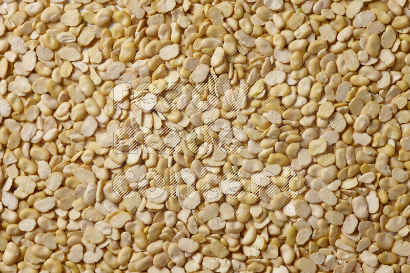 Crushed beans on white background