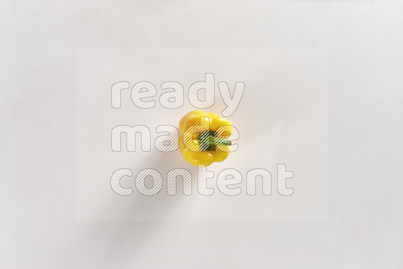 Yellow bell pepper on white background