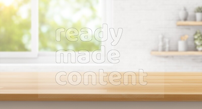 Kitchen tabletop with kitchen view