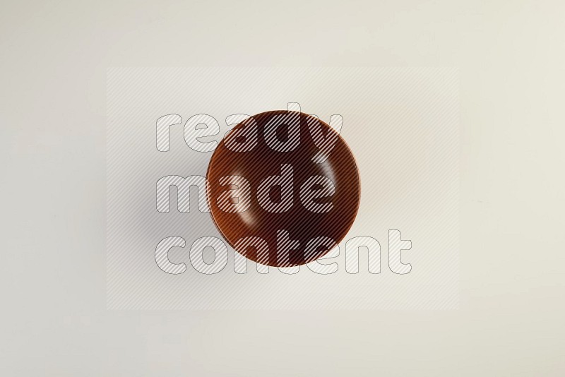 Wooden bowl and plate on white background