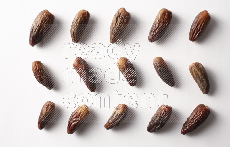 Dates on white background
