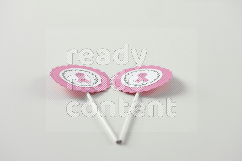 Cancer awareness signs on white background