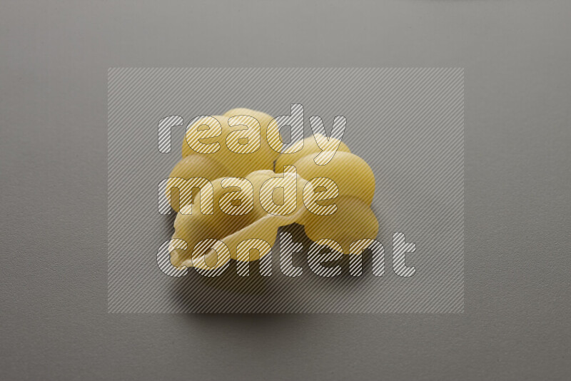 Snails pasta on grey background