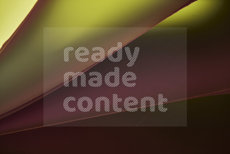 An abstract art piece displaying smooth curves in warm and cold gradients created by colored light