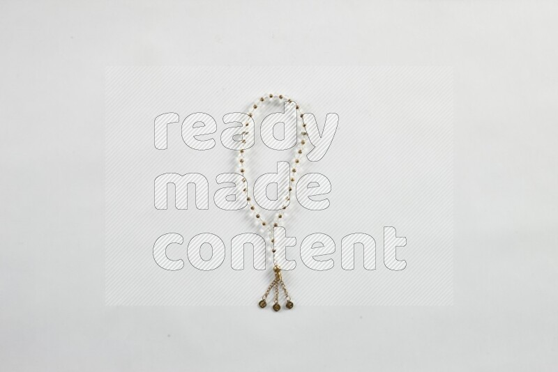 A prayer beads placed on white background