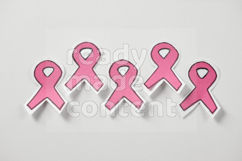 Cancer awareness signs on white background