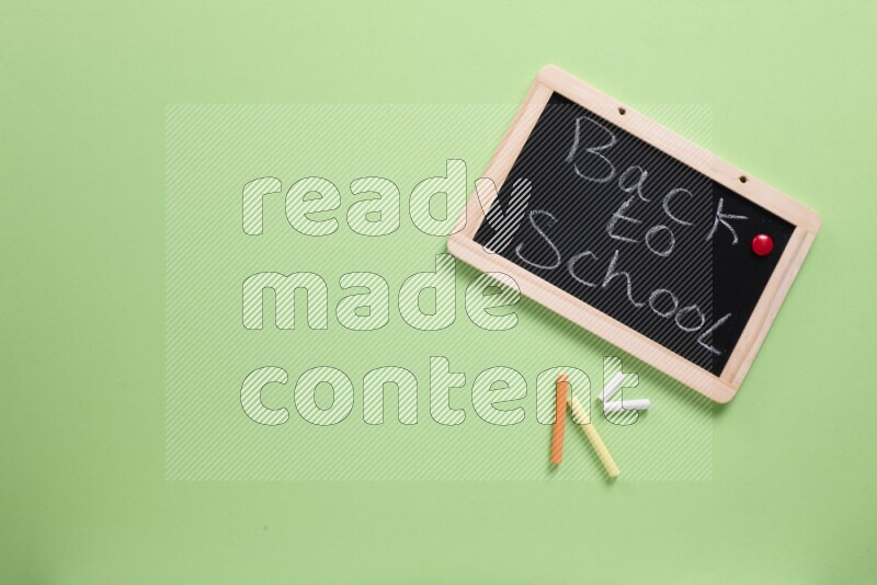 A blackboard on green background