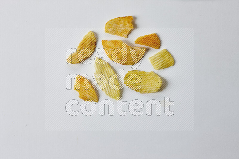 Chips snacks on white background